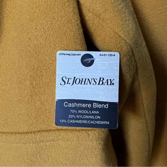 NWT St. John's Bay Cashmere Blend Pea Coat - Picture 5 of 9